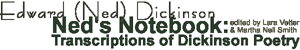 Edward (Ned) Dickinson's Notebook