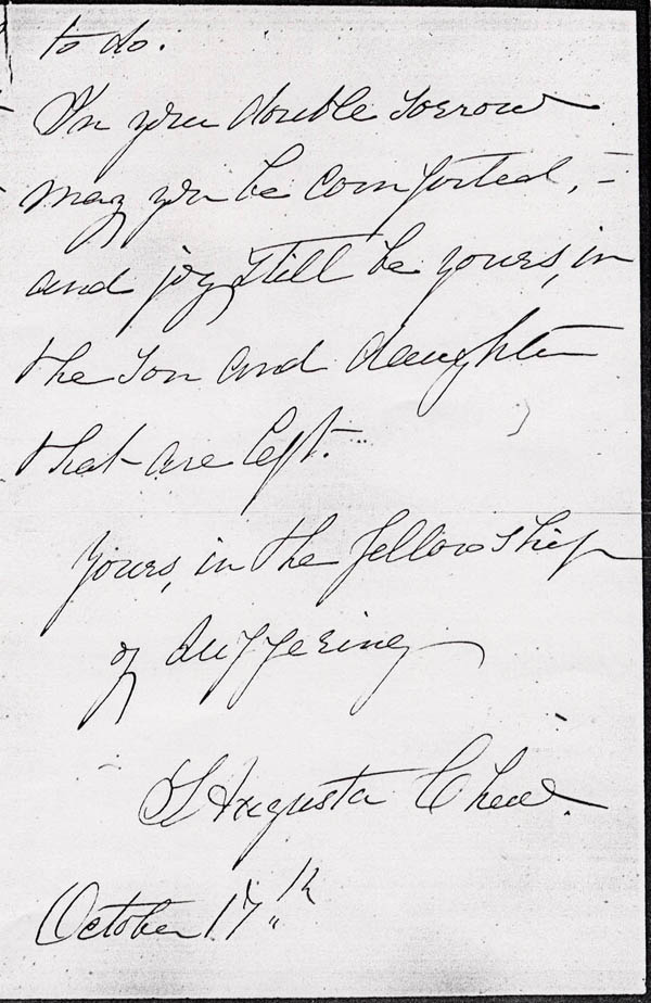 Letter from Augusta Chew p3