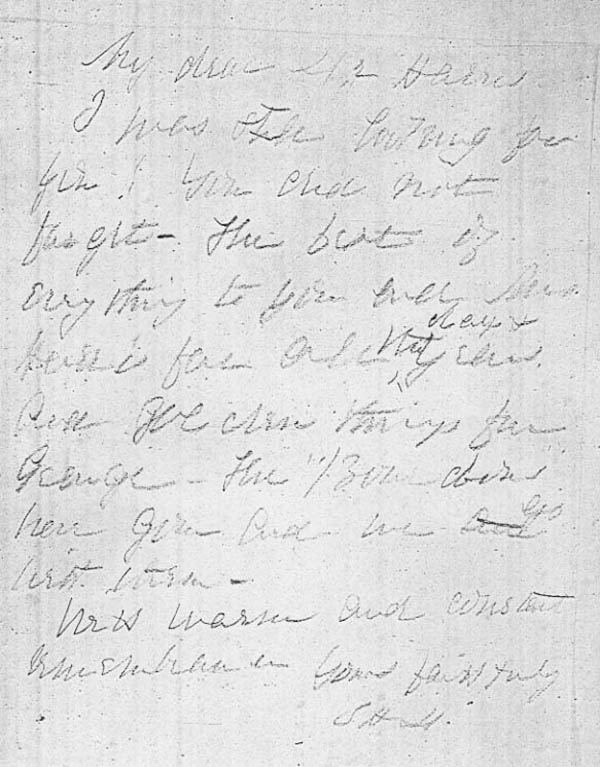 Letter to George Harris